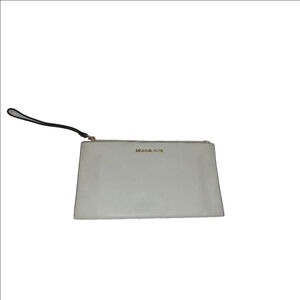 Michael Kors Jet Set Pebbled Leather Zippered Clutch Wristlet